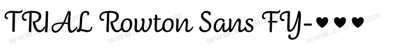 TRIAL Rowton Sans FY字体转换